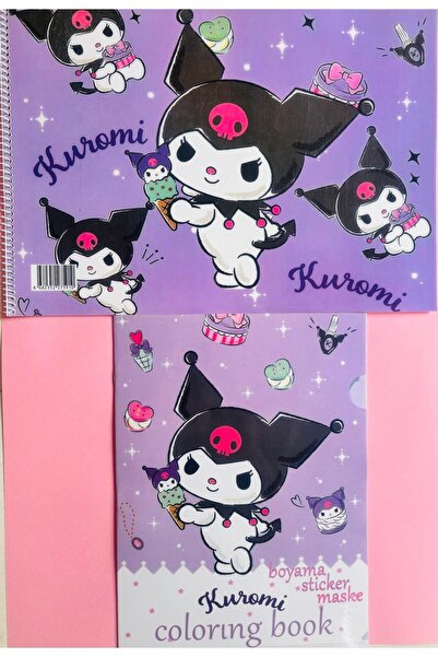 Deniz Oyuncak KUROMİ 25*35 RESİM DEFTERİ-BOYAMA KİTABI STICKER HEDİYELİ 16 SAYFA