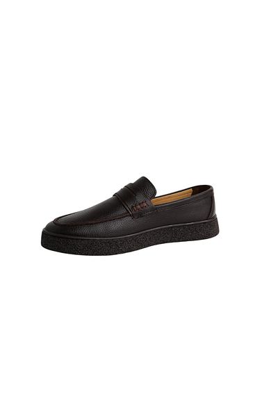 Greyybull Shoes Мъжки ежедневни обувки от естествена кожа, мокасини, леки обувки, цвят кафе