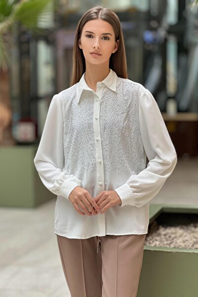 On Fashion Taş Detaylı Gömlek