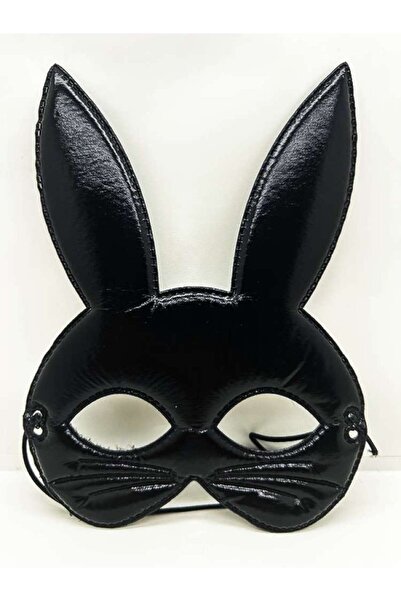 Skygo Black Color Fabric Material Eva Rabbit Mask 19X15 cm