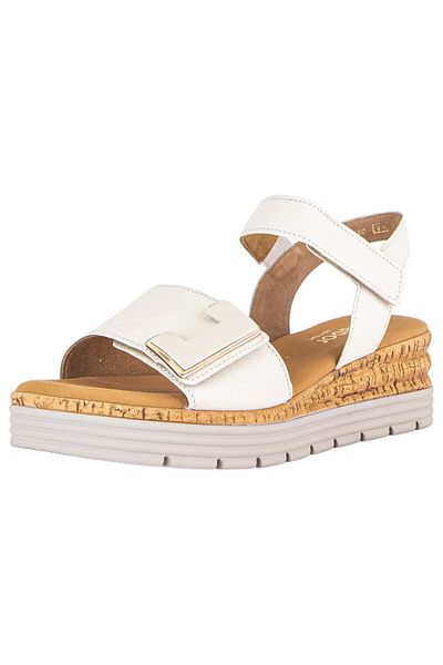 GABOR Damen Sandalen G-weite 62.700 Creme 52 Creme Leder