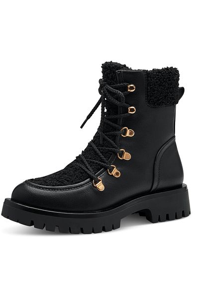Tamaris Damen Elegante Stiefelette 1-26288-41 Schwarz 001 Black Lederimitat/ Textil Mit Touch-it