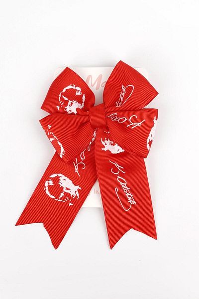Le Mabelle Red Atatürk Printed Girl's Clip Buckle