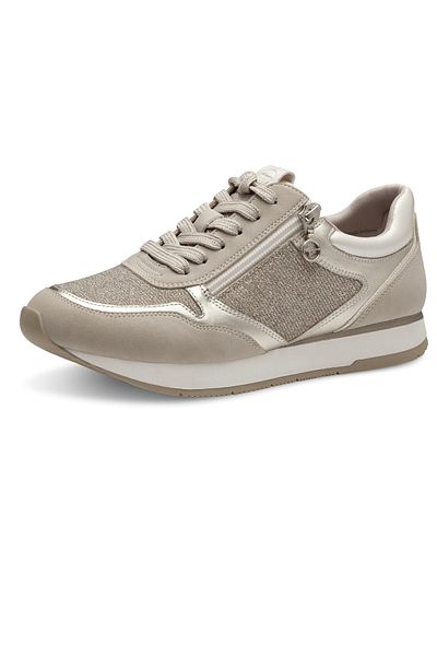 Tamaris Damen Low Sneaker Low Top 1-23603-42 Beige 430 Ivory Comb Lederimitat/ Textil