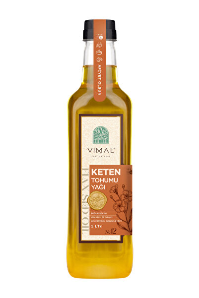 VIMAL Keten Tohumu Yağı 1 Lt (%100 Saf Ve Doğal )