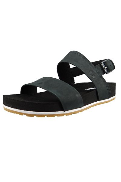 Timberland Damen Komfort Sandalen Malibu Waves Ca2at9 Tb0a2at9001 Schwarz Black Nubuck Leder Mit Eva Und Kork