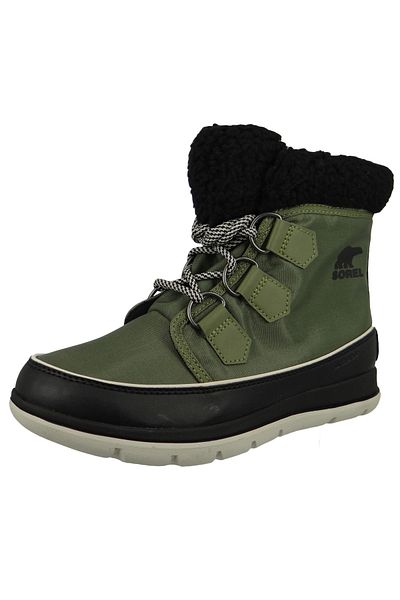 Sorel Explorer Carnival Nl3040-371 Damen Winterstiefel Boot Gefüttert Hiker Green Black Grün