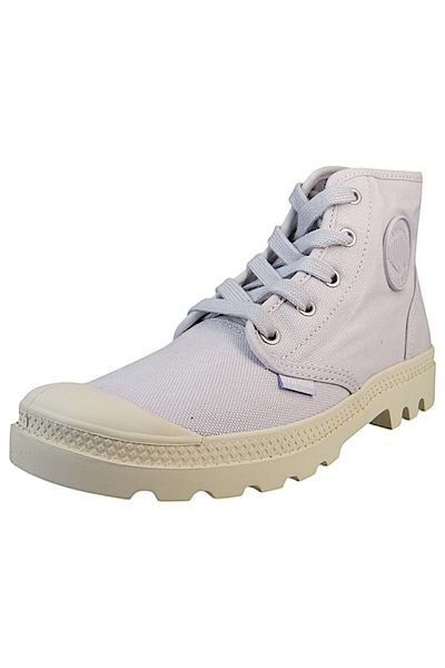 Palladium Damen High Sneaker Pampa Hi Top 92352-549-m Grau Milk Galaxy Baumwolle