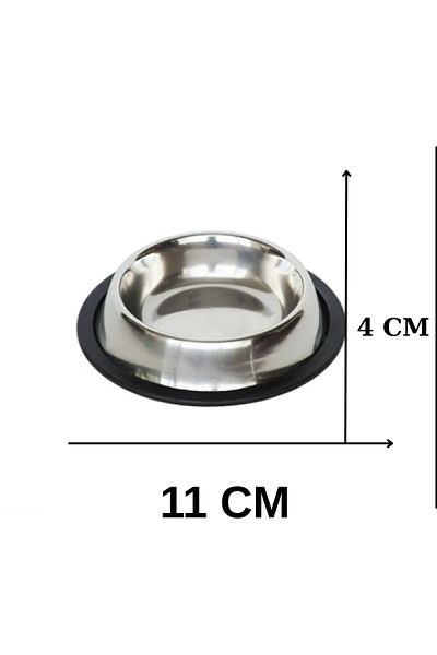 Vitastyle Stainless Steel Metal Food Bowl 11 cm