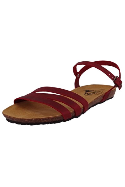PLAKTON Damen Komfort Sandalen Mam Alou 575080 575080 Apure Rot Rojo Leder