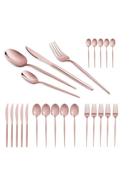 Berlinger Haus 24-piece Cutlery Set, 6 People, Glossy Rose Bh 3068, Stainless Steel