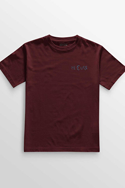 Kretas Burgundy majica The Cure Robert Smith vintage kratki rukav minimalna p...