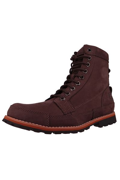 Timberland Herren Boots Stiefel Originals 6" Boot TB0A5XS5V13 Braun Dark Brown Leder mit Außensohle aus Gummi