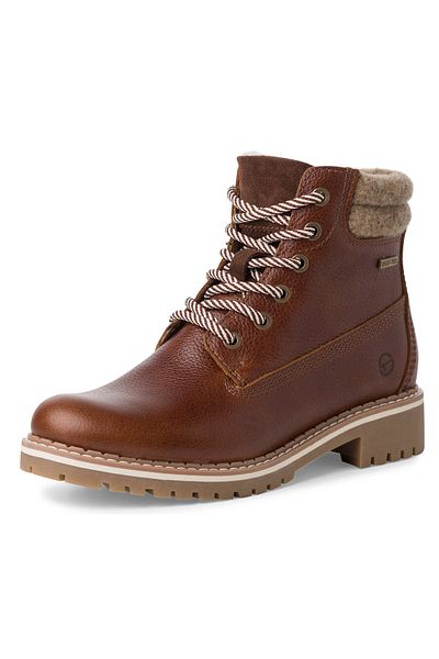 Tamaris Damen Elegante Stiefelette Winterschuhe 1-26244-41 Schwarz 398 Brown Comb Kunstleder