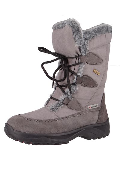 LACKNER Damen Winterstiefel Stiefel Winterschuhe Renate L's Tx/oc Spikes 7606 Grau Grau Textil/synthetik M