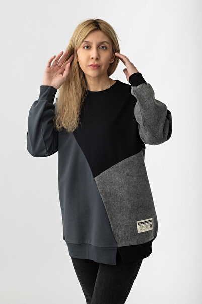 Suede Style 9097 - 2 Нитки Джинсовий Гарнір Зручна Шикарна Жіноча Туніка