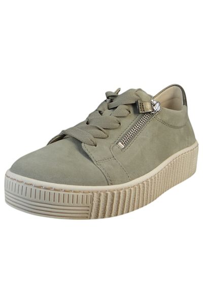 GABOR Damen Low Sneaker Low Top 63.334 Grau 11 Schilf Leder
