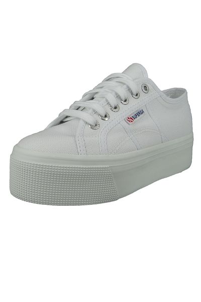 Superga Damen Low Sneaker Cotw Linea Up & Down S9111lw-2790 Weiß 901 White Textil