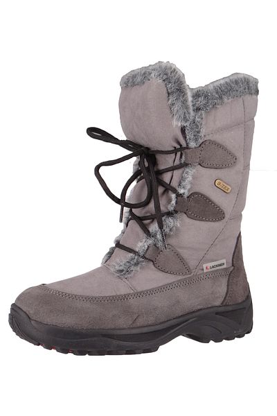 LACKNER Damen Winterstiefel Stiefel Winterschuhe Renate L's Tx/oc Spikes 7606 Grau Grau Textil/synthetik M