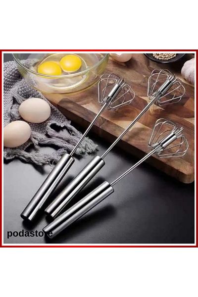 podastore Quick Solution in the Kitchen! Manual Stainless Egg Whisk