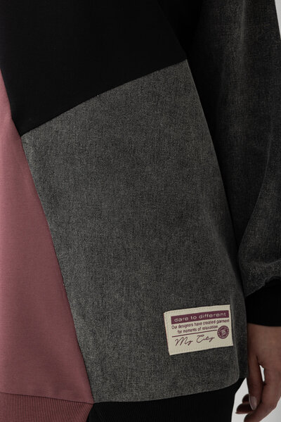 Suede Style 9097 - 2 İplik Kot Garnili Rahat Şık Kadın Tunik