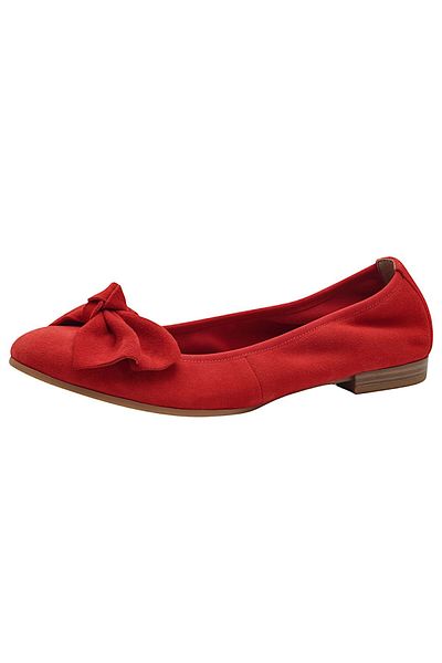 Tamaris Damen Klassische Ballerina 1-22141-44 Rot 500 Red Leder Mit Touch-it