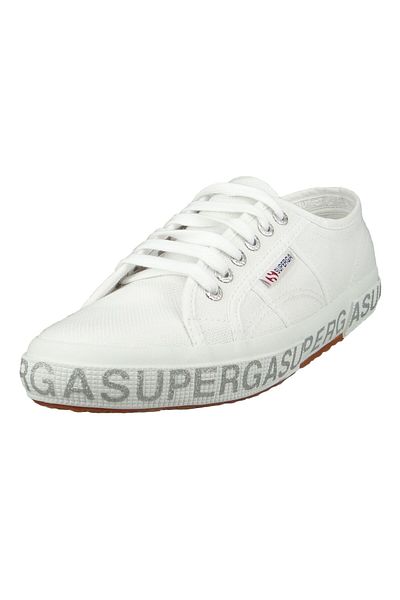 Superga Damenschuhe-sneaker S111xqw 2750 Cotw Glitterlettering Textil Weiß 928 White Silver
