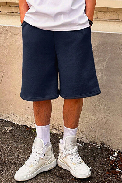 Tarz Cool Чоловічі сині літні однотонні базові шорти на щодень