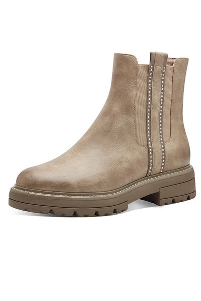 Marco Tozzi Damen Elegante Stiefelette 2-25488-43 Grau 341 Taupe Textil/synthetik Mit Mt Balance Sock