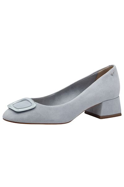 Tamaris Damen Pumps 1-22330-44 Blau 880 Light Blue Leder Antislide/anti-shokk Absatz