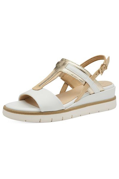 Marco Tozzi Damen Sandalen 2-28711-44 Weiß 197 White Comb Textil/synthetik
