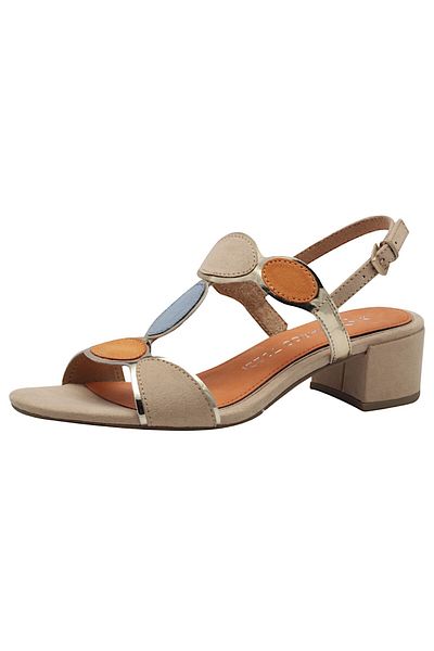 Marco Tozzi Damen Komfort Sandalen 2-28230-42 Mehrfarbig 423 Biscuit Comb Textil/synthetik