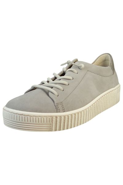 GABOR Damen Low Sneaker Low Top 63.331 Grau 12 Visone Leder