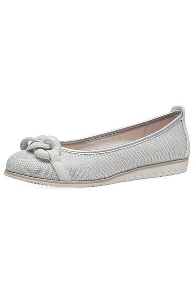Marco Tozzi Damen Klassische Ballerina 2-22121-44 Weiß 197 White Comb Textil/synthetik