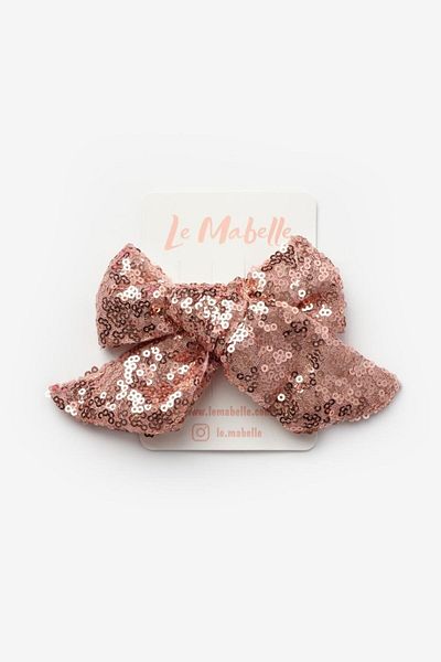 Le Mabelle Rose Sequined Girl's Clip Buckle