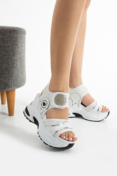 nuaA Nua Shoes High Sole Wedge Heels 10 cm Sandals F10 Women's Sandals
