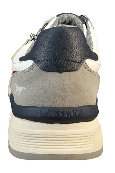 Mustang Herren Low Sneaker Low Top 4186307 Weiß 219 Hellgrau/weiss Textil/synthetik