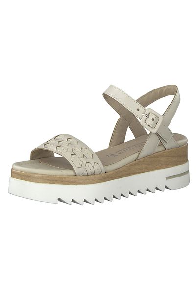 Marco Tozzi Damen Sandalen By Gmk Guido Maria Kretschmer 2-88712-28 Creme 403 Cream Leder Mit Feel & Leather So