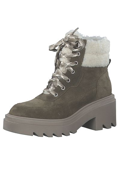 Tamaris Damen Elegante Stiefelette 1-26243-41 Grün 761 Olive Comb Leder Und Textil Mit Touch-it