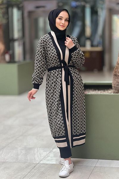 Ghisa Diamond Patterned Knitwear Cardigan