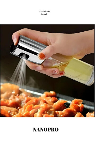 ErdemShop Cam Sprey Şişesi Sirke Yağ Püskürtücü Barbekü Sosu Yağdanlık 100 ml