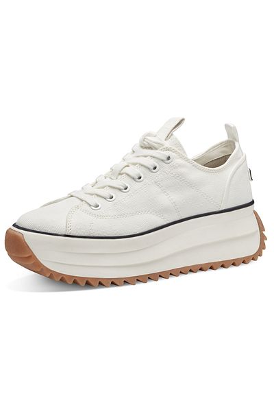 Tamaris Damen Low Sneaker Low Top 1-23731-41 Weiß 100 White Textil Mit Touch-it