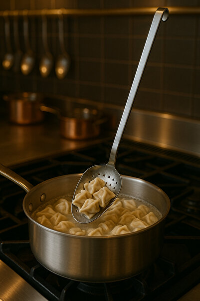 Veliday ملعقة خدمة من الفولاذ من النوع الصناعي رقم: 1 - ملعقة من الفولاذ من النوع الصناعي - ملعقة خدمة