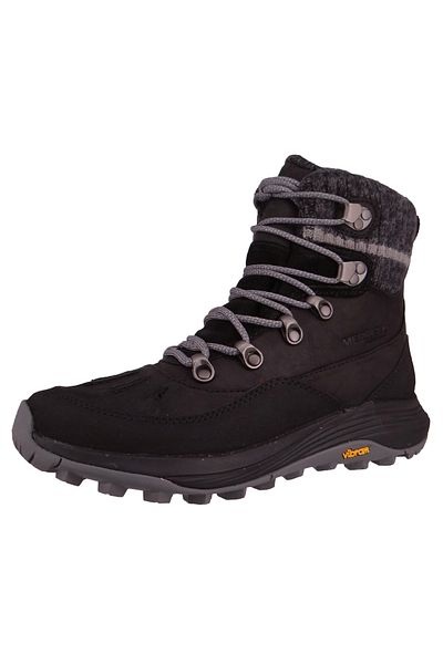 Merrell Damen Winterstiefel Stiefel Wanderschuhe Winterschuhe Thermo Mid Zip Wp J037410 Schwarz Black Lede