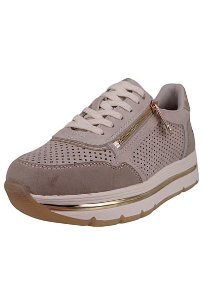 Mustang Damen Low Sneaker Low Top 1498302 Grau 318 Taupe Kunstleder