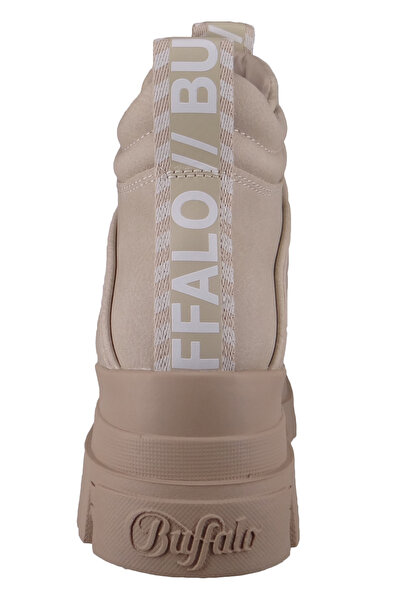 Buffalo Damen Elegante Stiefelette Aspha Nc Mid 1622064 Creme Cream Kunstleder