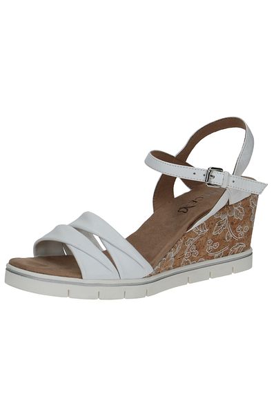 Caprice Damen Sandalen G-white 9-28710-20 Weiß 160 White Softnap Leder Mit Cap Memotion