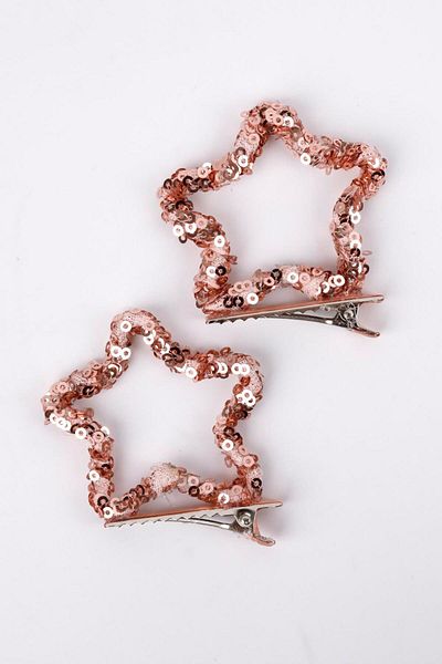 Le Mabelle Rose Sequined Star Double Girls' Clip Buckle