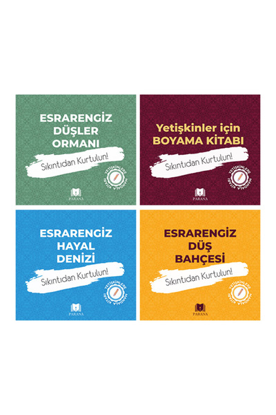 Parana Yayınları Yetişkinler İçin Boyama Kitabı Seti - Mandala (4 Kitap)