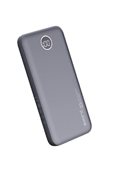 SWORD 10F53 22.5W 10000 mAh Gri USB Kablolu Hızlı Şarj Powerbank QC3.0